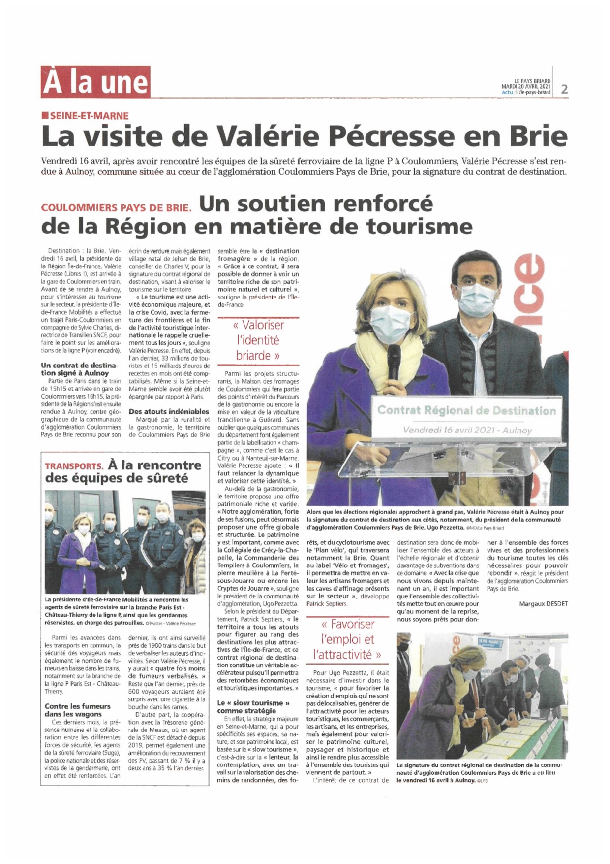 Read more about the article La visite de Valérie Pécresse en Brie